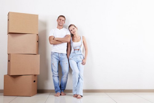 Recycling-focused removals team in Farringdon sorting reusable items