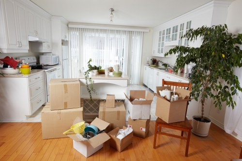Busy Farringdon business district supporting office relocation services