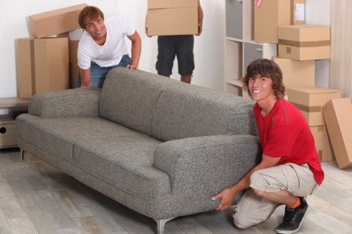 Professional house removals service in a Farringdon apartment building