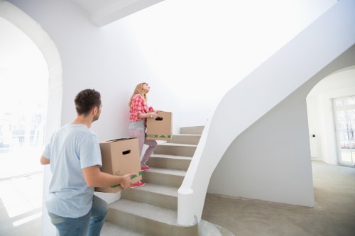 Careful handling of household items during a removal
