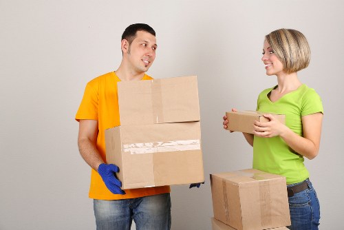 Organized move preparation with labelled boxes in Farringdon