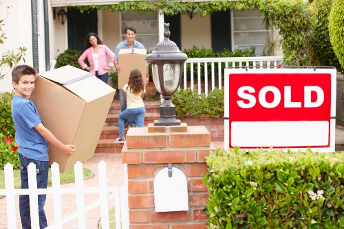 Professional movers handling furniture removals in central London